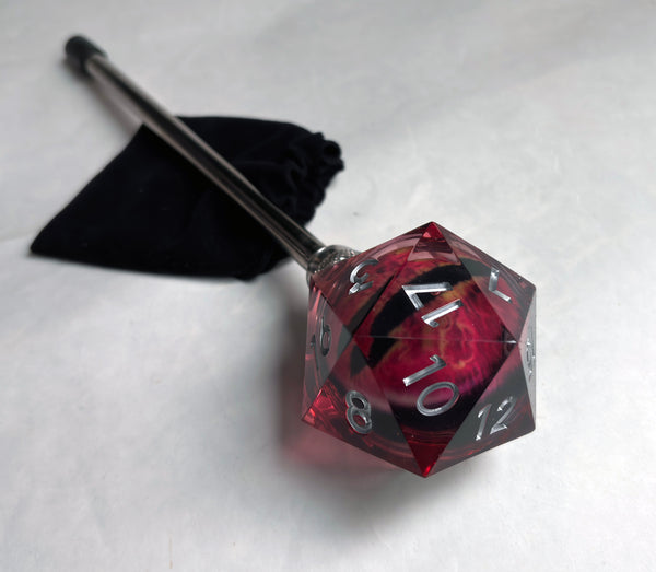 D20 WITH LIGHT UP EYEBALL SHOOTER ROD